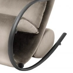 Loftscape Fauteuil de relaxation Calcha - Velours Fibi Gris clair avec repose-pieds - Confort maximal -Pas Cher Fauteuils Magasin 1000282640 220518 100 DETAILS P000000001000282640