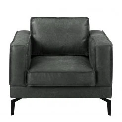 Fauteuil Hanks Aspect Cuir Vieilli Microfibre Yaka Noir - Ars Manufacti - Confort et Élégance -Pas Cher Fauteuils Magasin 1000283521 210817 15274600971 DETAILS P000000001000283521