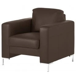 Fredriks Fauteuil Lampone - Cuir véritable Marron - Fauteuil 1 place de luxe
