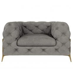 Jack & Alice Fauteuil Laviva II - Velours Ravi: Taupe, Fauteuil 1 place élégant et confortable -Pas Cher Fauteuils Magasin 1000288399 210928 11463600714 DETAILS P000000001000288399