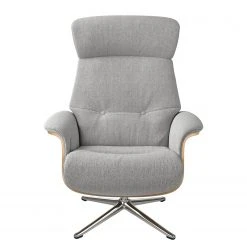 Studio Copenhagen Fauteuil Relax Anderson IV - Tissu Saia Gris Clair - Châssis Chrome Brillant - Chêne | Confort et Élégance -Pas Cher Fauteuils Magasin 1000289919 211007 130422000043 DETAILS P000000001000289919