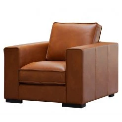 Fauteuil Locana en Cuir Bulle Tabac - Ars Manufacti | Fauteuil 1 Place Haut de Gamme