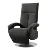 Fauteuil relax Leesburg en tissu Amra Anthracite - Fonction relaxation - Réglage électrique 2 moteurs | Loftscape