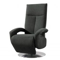 Fauteuil relax Leesburg en tissu Amra Anthracite - Fonction relaxation - Réglage électrique 2 moteurs | Loftscape