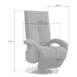 Fauteuil relax Leesburg en tissu Amra Anthracite - Fonction relaxation - Réglage électrique 2 moteurs | Loftscape -Pas Cher Fauteuils Magasin 1000313418 211217 13410300739 SKETCH DETAILS P000000001000313418 sketch