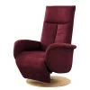 Fauteuil relax Nesebar I - Microfibre Flavie Bordeaux - Fonction relaxation, réglage manuel
