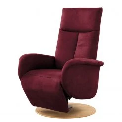 Fauteuil relax Nesebar I - Microfibre Flavie Bordeaux - Fonction relaxation, réglage manuel