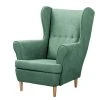 Fauteuil bergère Ranu I en microfibre Enza vert menthe - Norrwood -Pas Cher Fauteuils Magasin 1000329982 220304 010 IMAGE P000000001000329982