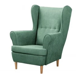 Fauteuil bergère Ranu I en microfibre Enza vert menthe - Norrwood