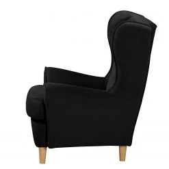 Norrwood Fauteuil bergère Ranu II en Microfibre Jada Noir - Confort et Élégance -Pas Cher Fauteuils Magasin 1000329985 220304 040 DETAILS P000000001000329985
