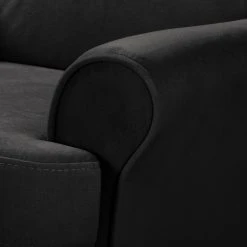 Norrwood Fauteuil bergère Ranu II en Microfibre Jada Noir - Confort et Élégance -Pas Cher Fauteuils Magasin 1000329985 220304 062 DETAILS P000000001000329985