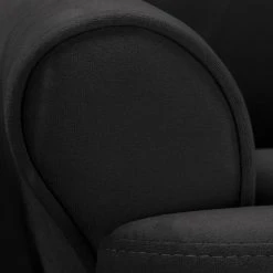 Norrwood Fauteuil bergère Ranu II en Microfibre Jada Noir - Confort et Élégance -Pas Cher Fauteuils Magasin 1000329985 220304 063 DETAILS P000000001000329985