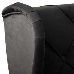 Norrwood Fauteuil Bergère Olmen - Microfibre Jada Noir | Fauteuil 1 Place -Pas Cher Fauteuils Magasin 1000329999 220304 060 DETAILS P000000001000329999