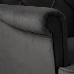 Norrwood Fauteuil Bergère Olmen - Microfibre Jada Noir | Fauteuil 1 Place -Pas Cher Fauteuils Magasin 1000329999 220304 063 DETAILS P000000001000329999