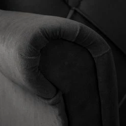 Norrwood Fauteuil Bergère Olmen - Microfibre Jada Noir | Fauteuil 1 Place -Pas Cher Fauteuils Magasin 1000329999 220304 064 DETAILS P000000001000329999