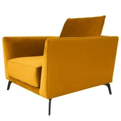 Norrwood Fauteuil Gobabis - Velours Ravi Jaune moutarde | Design et Confort