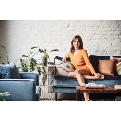 Eva Padberg Collection Fauteuil Edina - Bleu foncé | Fauteuil 1 place design et confortable -Pas Cher Fauteuils Magasin beistelltisch averill eisen messing 4707208