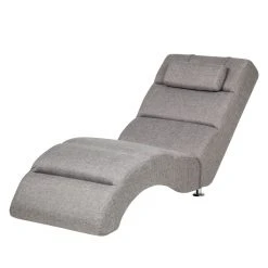 Chaise Longue de Relaxation Califfo en Tissu Gris - Confort Premium | Fredriks
