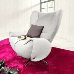 Tom Tailor Fauteuil Pivotant Tom - Crème | Fauteuil 1 place élégant et confortable -Pas Cher Fauteuils Magasin designersessel tom webstoff creme 1037402