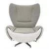 Fauteuil design Tom Tailor 1 place - Gris / Gris clair, Confort et style moderne -Pas Cher Fauteuils Magasin designersessel tom webstoff grau creme 1037038