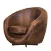 Fredriks Fauteuil pivotant Marvin - Aspect cuir vieilli - Marron | Confort et Élégance -Pas Cher Fauteuils Magasin drehsessel marvin antiklederlook braun 348324