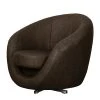 Fredriks Fauteuil pivotant Marvin - Fauteuil 1 place en Marron foncé