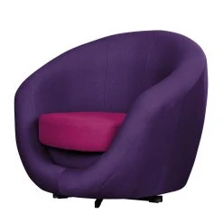 Fredriks Fauteuil pivotant Marvin en Tissu - Couleur Aubergine / Rose | Confort et Élégance