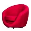 Fredriks Fauteuil pivotant Marvin - Tissu rouge - Confort moderne et élégant