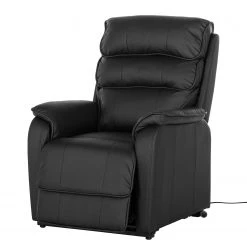Modoform Fauteuil TV Charly - Imitation cuir noir - Confort et élégance pour votre salon