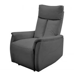 Modoform Fauteuil TV Tarata - Fauteuil relax en imitation cuir gris foncé