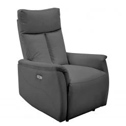 Modoform Fauteuil TV Tarata - Fauteuil relax en imitation cuir gris foncé -Pas Cher Fauteuils Magasin fernsehsessel tarata kunstleder dunkelgrau 5122020