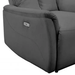 Modoform Fauteuil TV Tarata - Fauteuil relax en imitation cuir gris foncé -Pas Cher Fauteuils Magasin fernsehsessel tarata kunstleder dunkelgrau 5122040