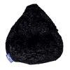 Pouf Poire Fluffy L Noir - Confort et Élégance | SITTING POINT -Pas Cher Fauteuils Magasin fluffy l sitzsack 1157980