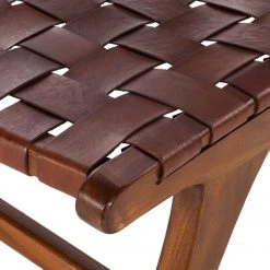 Fauteuil Eva Padberg Collection Chaise Bourbourg I - Cuir véritable et Teck massif - Confort élégant -Pas Cher Fauteuils Magasin indexliving 3603689