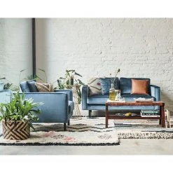 Eva Padberg Collection Fauteuil Edina - Bleu foncé | Fauteuil 1 place design et confortable -Pas Cher Fauteuils Magasin kissen velvet webstoff petrol 4701584