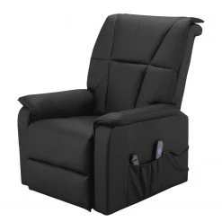 Modoform Fauteuil Massant Cubillo en Cuir Véritable Noir - Confort et Élégance