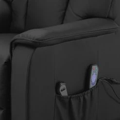 Modoform Fauteuil Massant Cubillo en Cuir Véritable Noir - Confort et Élégance -Pas Cher Fauteuils Magasin massagesessel cubillo echtleder schwarz 4146628