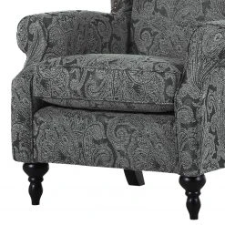 Ridgevalley Fauteuil à oreilles Ajana - Gris - Confort et élégance pour votre salon -Pas Cher Fauteuils Magasin ohrensessel ajana strukturstoff grau 4697932