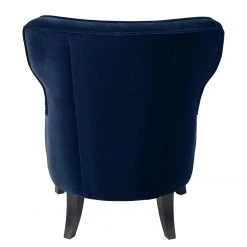 Maison Belfort Fauteuil à oreilles Audrey en Velours - Confort et Élégance -Pas Cher Fauteuils Magasin ohrensessel audrey samt dunkelblau 4951124