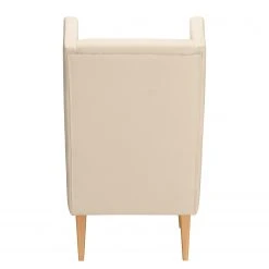 Mørteens Fauteuil à oreilles Bucoli - Ecru avec repose-pieds - Confort et Élégance -Pas Cher Fauteuils Magasin ohrensessel bucoli strukturstoff mit hocker ecru 4621680