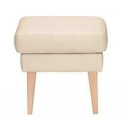 Mørteens Fauteuil à oreilles Bucoli - Ecru avec repose-pieds - Confort et Élégance -Pas Cher Fauteuils Magasin ohrensessel bucoli strukturstoff mit hocker ecru 4621684