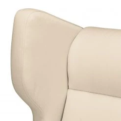 Mørteens Fauteuil à oreilles Bucoli - Ecru avec repose-pieds - Confort et Élégance -Pas Cher Fauteuils Magasin ohrensessel bucoli strukturstoff mit hocker ecru 4621692