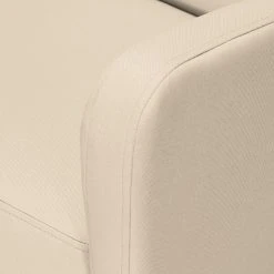 Mørteens Fauteuil à oreilles Bucoli - Ecru avec repose-pieds - Confort et Élégance -Pas Cher Fauteuils Magasin ohrensessel bucoli strukturstoff mit hocker ecru 4621696