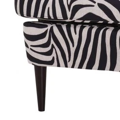 Red Living Fauteuil à oreilles Chaville - Tissu zébré | Fauteuil bergère élégant et confortable -Pas Cher Fauteuils Magasin ohrensessel chaville webstoff zebra 391239