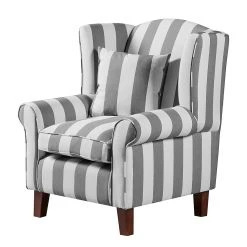 Maison Belfort Fauteuil Colmar Gris - Fauteuil Bergère Élégant sans Repose-Pieds
