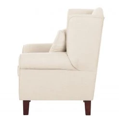 Fauteuil à oreilles Colmar - Tissu Maka Beige avec repose-pieds | Maison Belfort -Pas Cher Fauteuils Magasin ohrensessel colmar webstoff mit hocker stoff maka beige 4827304
