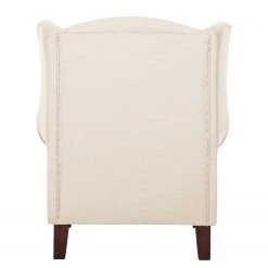 Fauteuil à oreilles Colmar - Tissu Maka Beige avec repose-pieds | Maison Belfort -Pas Cher Fauteuils Magasin ohrensessel colmar webstoff mit hocker stoff maka beige 4827308