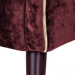 Red Living Fauteuil à oreilles Madame Lebon Velours rouge bourgogne – Confort élégant -Pas Cher Fauteuils Magasin ohrensessel humphrey samtstoff burgundy 382876