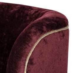 Red Living Fauteuil à oreilles Madame Lebon Velours rouge bourgogne – Confort élégant -Pas Cher Fauteuils Magasin ohrensessel humphrey samtstoff burgundy 382878