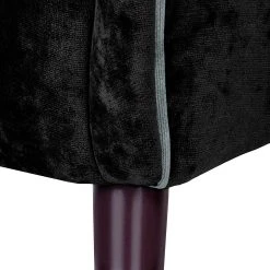 Fauteuil à oreilles Humphrey en velours gris - Confort et élégance | Red Living -Pas Cher Fauteuils Magasin ohrensessel humphrey samtstoff schwarz 382884